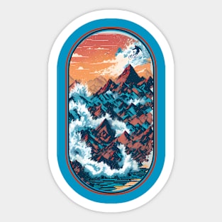 Climbing design artwork Sticker